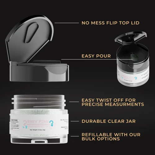 Miniatura 4 de Brew Glitter Baby Pink Reveal - Brillantina comestible que cambia de color (0.11 onzas, 1 tarro) para cócteles transparentes, cócteles sin alcohol