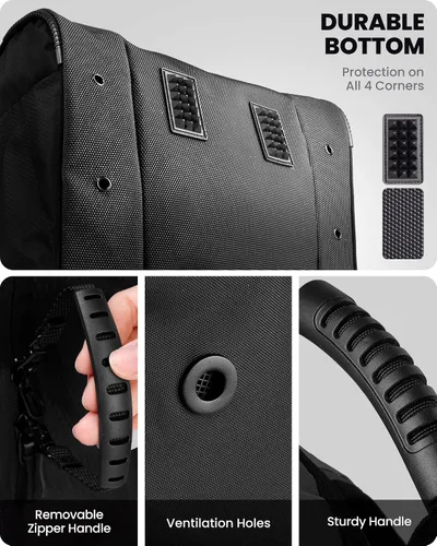 Miniatura 5 de OutdoorMaster Bolsa para botas de esquí de 38L, mochila para botas de snowboard para viajes aéreos con fondo impermeable para casco de esquí, lentes