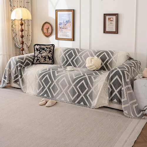 Miniatura 99 de ROOMLIFE Manta Funda Azteca Bohemia para Sofá, Decoración del Hogar Estilo Granja, Fundas de Sofá para Loveseat, Sofás de 2/3 Cojines, Apta