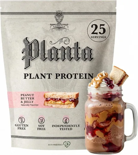 Miniatura 17 de Ambrosia Planta - Polvo de proteína a base de plantas 20g Polvo de proteína vegana sin lácteos con aminoácidos BCAA Apto para dieta cetogénica