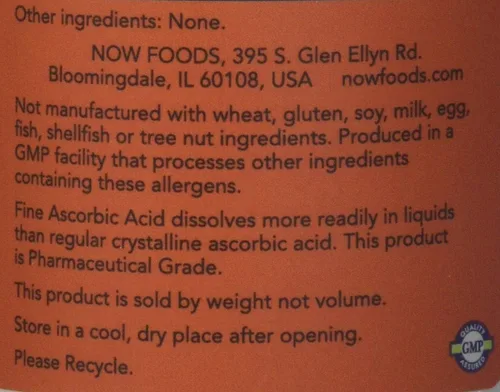 Miniatura 4 de NOW Foods Cristales de vitamina C, 1 libra