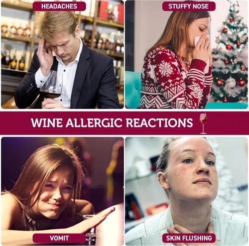 Miniatura 2 de Filtro de vino, paquete de 12 filtros de vino para histaminas y sulfitos, sulfito de vino e histamina, evita alergias al vino y dolores de cabeza