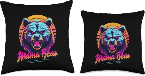 Miniatura 3 de Retro Mama Bear Throw Pillow