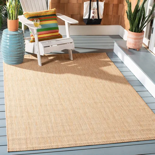 Miniatura 43 de SAFAVIEH Alfombra Lavable para Exteriores Colección Courtyard - Pasillo de 2'3" x 6'7", Azul Marino y Gris, No Desprende Pelusa y Fácil Limpieza