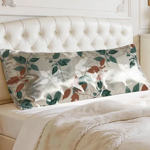 Miniatura 63 de EXQ Home - Funda de almohada de satén para cuidar el cabello y la piel, tamaño estándar, de seda con estampado negro, juego de 2 fundas con cierre