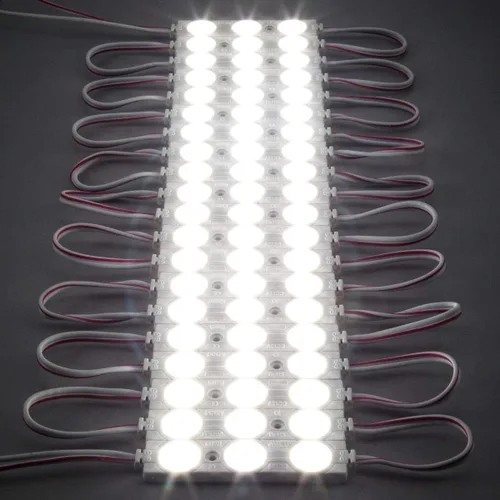 Miniatura 2 de 200 piezas DC12V Blanco 6500K Módulo de 3 LED de inyección 1.32W Luz trasera decorativa impermeable para cartel con letras, publicidad, carteles