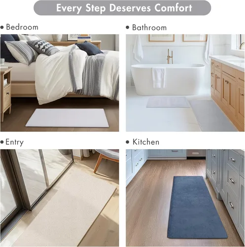 Miniatura 7 de Madison Park Marshmallow - Alfombra de baño antideslizante, de felpa lujosa, absorbente, de secado rápido, diseño de spa, decoración de baño, 20 x