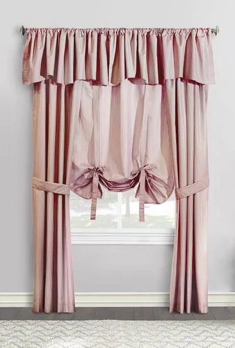Miniatura 6 de Loft Living Par de paneles de cortina para ventana de doble poste de 40 x 54 pulgadas, color burdeos