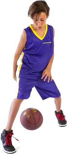 Miniatura 2 de Conjunto de camisetas de baloncesto prémium para niños, camisetas deportivas y pantalones cortos deportivos para jóvenes y niños de 6 a 12 años