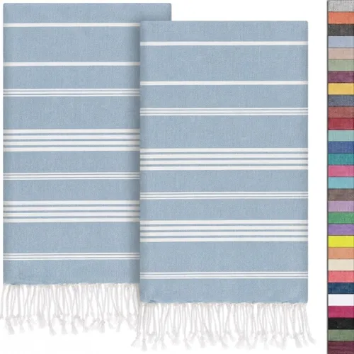 Miniatura 53 de EPHESUS TOWELS Toallas de Mano - Juego de 2 18" x 30" - Toalla de Mano Turca Decorativa para Baño, Cocina, Invitados, Cara, Cabello, Té, Paño