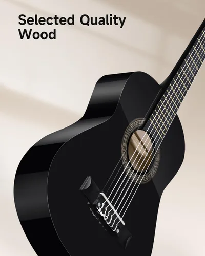 Miniatura 5 de Moukey Guitarra acústica de 30 pulgadas para principiantes, niños y jóvenes, 1/4 tamaño Dreadnought Guitarra Acustica Kit con póster de acordes