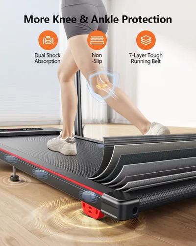Miniatura 6 de Acezoe 3 in 1 Under Desk Treadmill with Incline, Walking Pad with Removable Desk Workstation, Adjustable Height for Different Need, 300lbs Capacity