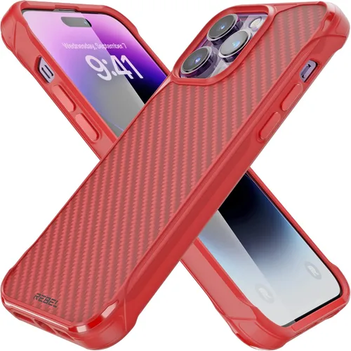 Miniatura 9 de REBEL Funda para iPhone 14 Plus [Serie de fibra de aramida Gen-4] Fuerte compatible con MagSafe, esquinas protectoras a prueba de golpes, botones