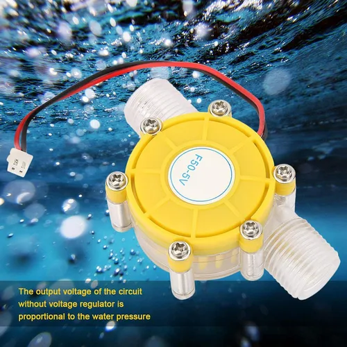 Miniatura 2 de Generador de turbina de bomba, generador de turbina de agua Micro hidroeléctrico, micro turbina hidráulica con amarillo (5V)