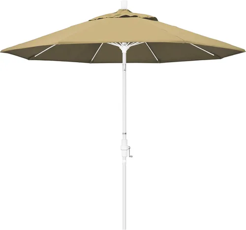 Miniatura 16 de California Umbrella paraguas de tela Olefin de 9 pies de fibra de vidrio de elevación basculante mercado de aluminio, paraguas con poste de bronce