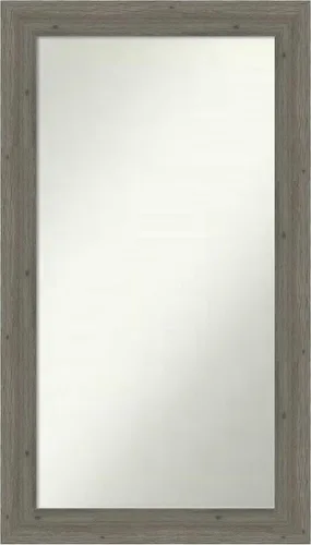 Miniatura 218 de Amanti Art Espejo de pared personalizado no biselado (24.5 x 24.5 pulgadas), marco gris marrón alta, varios tamaños personalizados, espejo de baño