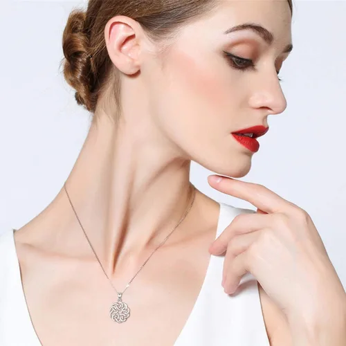 Miniatura 3 de EVER FAITH Collar con colgante simple de plata de ley 925, joyería para mujer, regalo significativo para hija de mamá, regalos de joyería para mamá