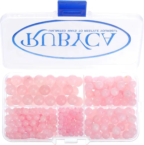 Miniatura 12 de RUBYCA Natural negro lava piedras preciosas redondas sueltas cuentas organizador caja de plástico fabricación de joyas mezcla tamaños