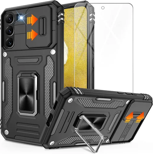 Miniatura 186 de Gritup para Samsung Galaxy S22 Funda con protectores de pantalla HD de 2 paquetes y cubierta deslizante para la cámara, protección contra caídas