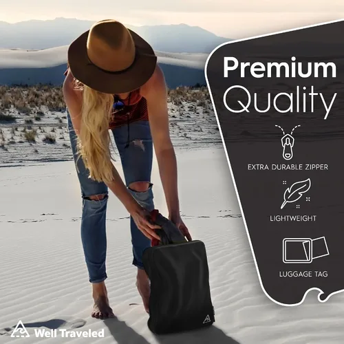 Miniatura 5 de Cubos y bolsas de embalaje de compresión de lujo de 4 piezas para viajes, maximiza el espacio en el equipaje con diseño HybridMax de doble