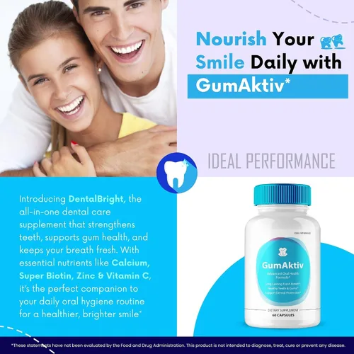 Miniatura 5 de GumAktiv - Cápsulas de GumAktiv para dientes y encías, píldoras de suplemento GumAktiv, máxima fuerza, fórmula avanzada de GumAktiv, apoyo natural