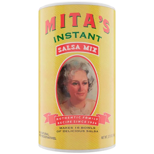 Mita's Salsa Mix ,hace 16 cuencos de salsa fresca, listos en cuestión de segundos. ¡Solo tienes que añadir tomates cortados en cubitos!