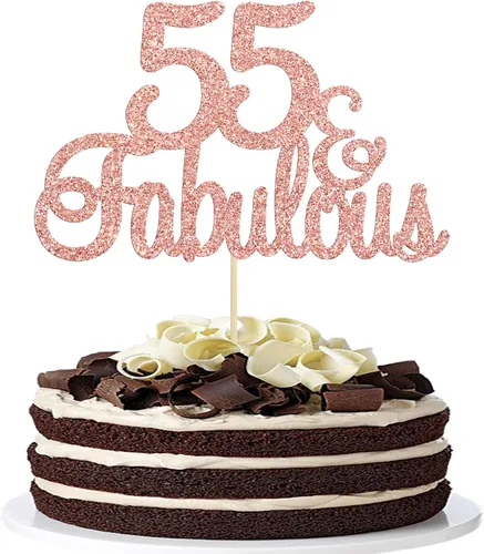 Miniatura 8 de Gyufise 1 decoración de pastel de 10 y fabulosa decoración de pastel de oro rosa con purpurina de diez y fabulosos adornos para tartas de feliz 10º
