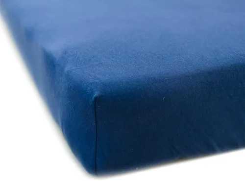 Ecolino Sábana bajera ajustable para cuna, 100% algodón orgánico, para niños y niñas. Se adapta a colchones estándar para cuna y niños pequeños, Azul
