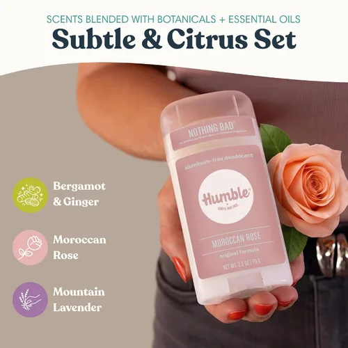 Miniatura 4 de HUMBLE BRANDS - Formula original de desodorante sin aluminio Control de olores, larga duración, bicarbonato de sodio, aceites esenciales, sutil
