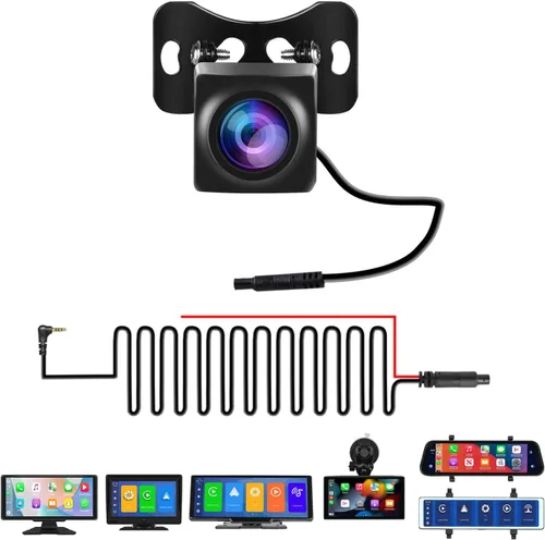 Cámara de visión trasera AHD para Carplay portátil/Android Auto Car Radio Reproductor de pantalla inteligente IP69 impermeable visión nocturna