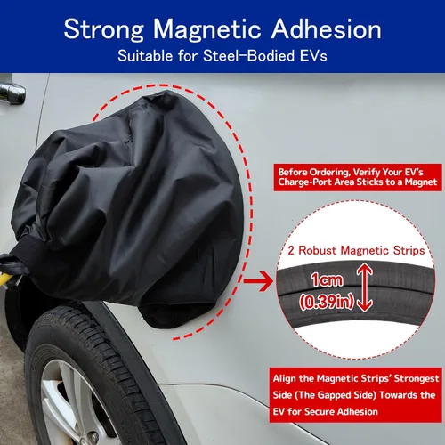 Miniatura 4 de Funda para puerto de cargador EV, cubierta para enchufe de cargador de auto eléctrico, impermeable al aire libre, protección contra nieve, lluvia