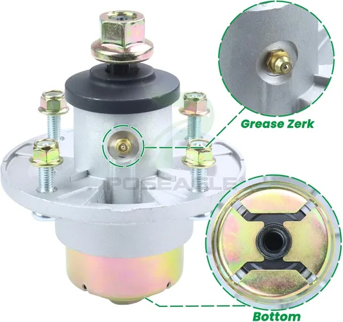 Miniatura 6 de Conjunto de husillo AM144608 previamente engrasado con polea de husillo UC20697 para John Deere X330 X350 X354 X370 X380 X384 X390 X394 X570 X580