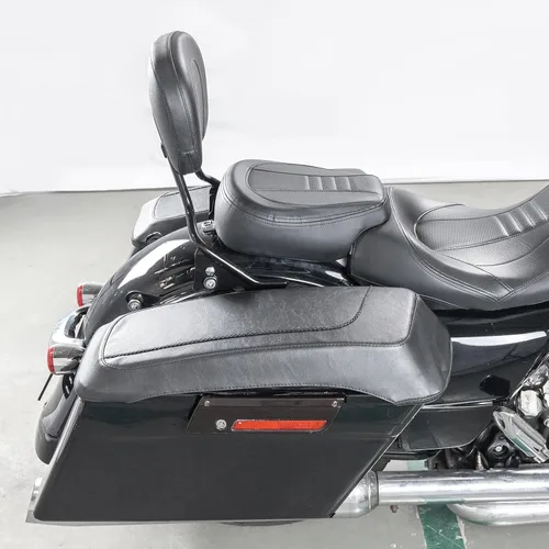 Miniatura 4 de Mofun Funda protectora de piel sintética para alforjas con tapa de altavoz, compatible con Harley Touring Road King Electra Road Street Glide