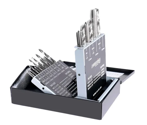 Miniatura 3 de Accusize Industrial Tools Juego de taladro y desbarbe de 18 piezas, H.S.S. métrico, 0001-0052