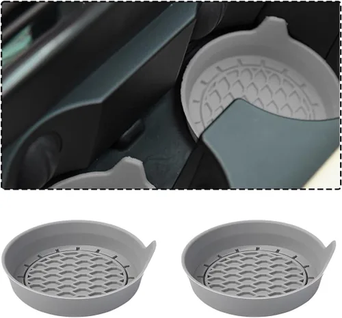 Miniatura 24 de zipelo Portavasos para automóvil con brillantes, paquete de 4 unidades, universal, para vehículo, antideslizante, portavasos con inserción, silicona
