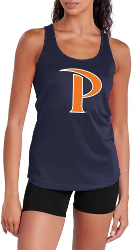 Miniatura 492 de Camiseta deportiva sin mangas oficial de NCAA Collegiate para mujer, con espalda cruzada, colección con logotipo primario