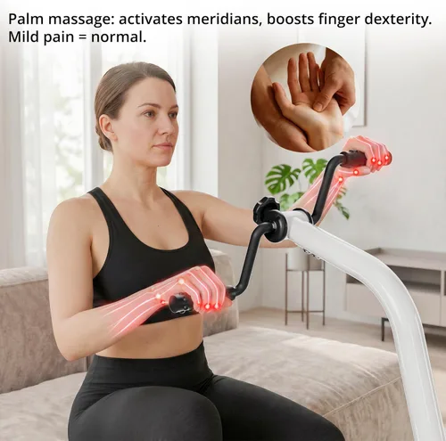 Miniatura 9 de Ejercitador de pádel, mini bicicleta estática para ciclismo de piernas y brazos, ejercicio de calentamiento