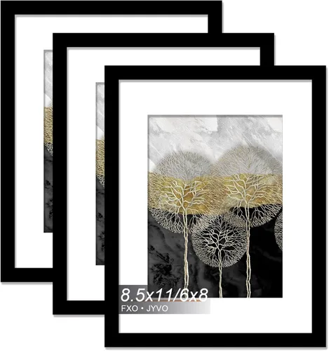 Miniatura 88 de Fxojyvo Marco de Fotos de 4x6, Muestra Foto de 3.5x5 con Paspartú o 4 x 6 Sin Paspartú, Liviano y de Alta Transparencia Marco de 4 por 6 para Pared
