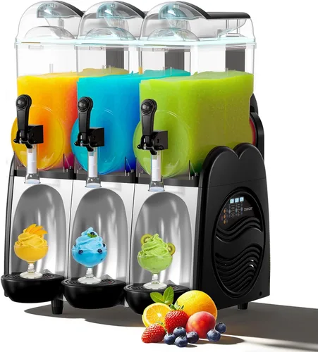 Miniatura 11 de Máquina comercial de granizado de 12 galones, máquina de margarita congelada para mockaritas congeladas, máquina de granizado de 110 V/60 Hz con 3