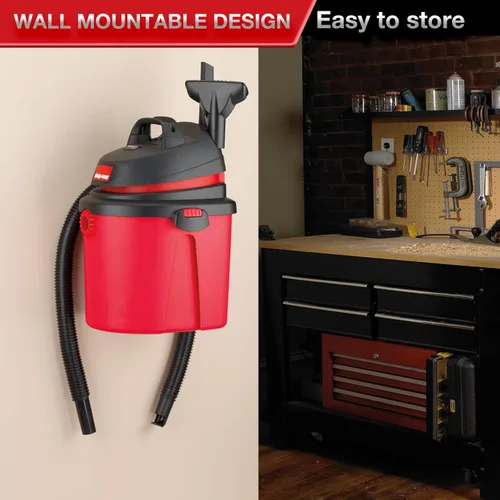 Miniatura 6 de Shop-Vac 5890489 Aspiradora húmeda/seca de 4 galones de 4.0 caballos de fuerza, 1.25 pulgadas de diámetro x 4 pies, cable de 6 pies, ideal