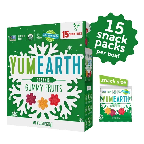 Miniatura 3 de YumEarth - Paletas de gomitas orgánicas festivas 15 unidades Caja amigable para alérgicos, sin colorantes, sin gluten, sin transgénicos Gomitas