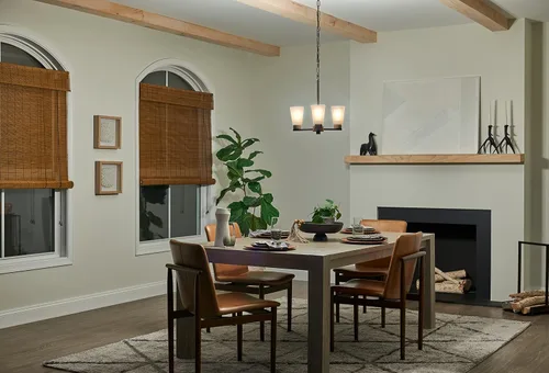 Miniatura 9 de Kichler Stamos - Candelabro de 3 luces, lámpara de techo moderna para sala de estar, comedor, dormitorio o vestíbulo, en bronce envejecido®