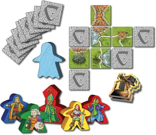 Miniatura 6 de Juego de mesa Mists Over Carcassonne Juego de estrategia de construcción de territorios Juego familiar cooperativo para niños y adultos A