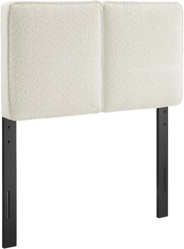 Miniatura 5 de Modway Lindee - Cabecero tapizado tamaño individual con tela de boucle pizarra, cabecero estilo almohada para habitación de niños o dormitorio