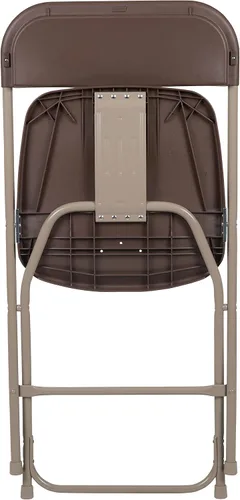 Miniatura 14 de Flash Furniture Hercules Series - Silla plegable de plástico, color marrón, paquete de 4, capacidad de peso de 650 libras, cómoda silla