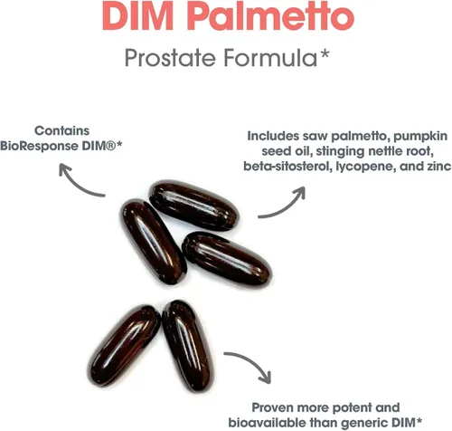 Miniatura 5 de Allergy Research Group ARG DIM Palmetto - BioResponse DIM & Palmetto Extract Softgels - Apoyo al metabolismo hormonal y estrógeno - Fórmula