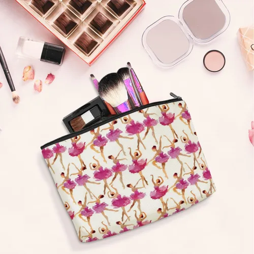 Miniatura 5 de jeilink Girl Loves Dance - Bolsa de maquillaje para bailar, regalo divertido para amantes del ballet, regalos elegantes para bailar, mujeres