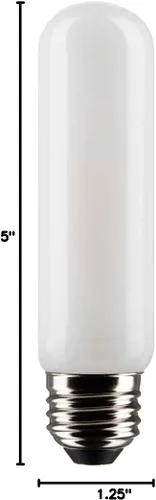 Miniatura 4 de Satco Bombilla LED E26 de 8 W, 2700 K, clasificación de 15000 horas, regulable, escarcha