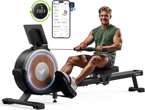 Miniatura 13 de MERACH Rowing Machines for Home, Magnetic Rowing Machine with 16 Levels, Rower Machine of Quiet Resistance, Dual Slide Rail with Max 350lbs