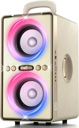 Miniatura 13 de YIER Altavoz Bluetooth, altavoz de fiesta de pico de 240 W con graves grandes, tiempo de reproducción de 20 horas, TWS, BT5.3, caja de auge